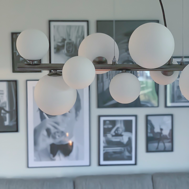 Molekyl takpendel L85 - Tinn/Opalhvit-Takpendler-Aneta Lighting-65909-94-Lightup.no