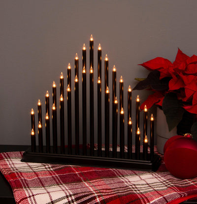 Mona adventsstake 33 lys - Svart-Julebelysning adventsstake-Scanlight-165750-Lightup.no