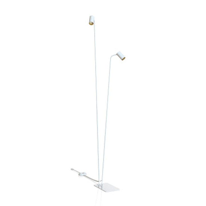 Mono dobbel gulvlampe - Hvit/Gullfarget-Gulvlamper-Nowodvorski-N-7715-Lightup.no