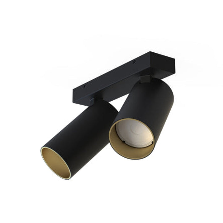 Mono dobbel takspot - Svart/Gullfarget-Taklamper-Nowodvorski-Svart / Gull-N-7766-Lightup.no