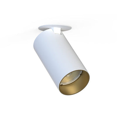Mono enkel innfelt takspot - Hvit/Gullfarget-Taklamper-Nowodvorski-N-7683-Lightup.no