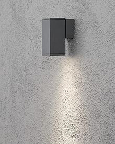 Monza vegglykt ned mørk grå-Utebelysning vegg opp og ned-Konstsmide-7908-370-Lightup.no