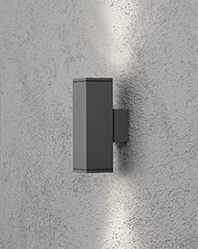 Monza vegglykt opp/ned mørk grå-Utebelysning vegg opp og ned-Konstsmide-7907-370-Lightup.no