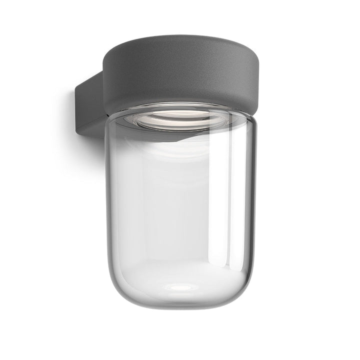 Moon vegglampe utendørs IP44 6W 3000 Kelvin dimbar - Grafitt struktur-Utebelysning vegg opp og ned-Belid-Grafitt-7050054-Lightup.no