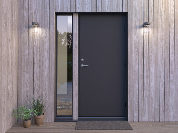 Moon vegglampe utendørs IP44 6W 3000 Kelvin dimbar - Grafitt struktur-Utebelysning vegg opp og ned-Belid-Grafitt-7050054-Lightup.no
