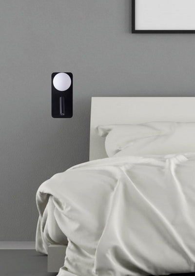 Mooni vegglampe USB - Svart-Vegglamper-NorDesign-379630205-Lightup.no