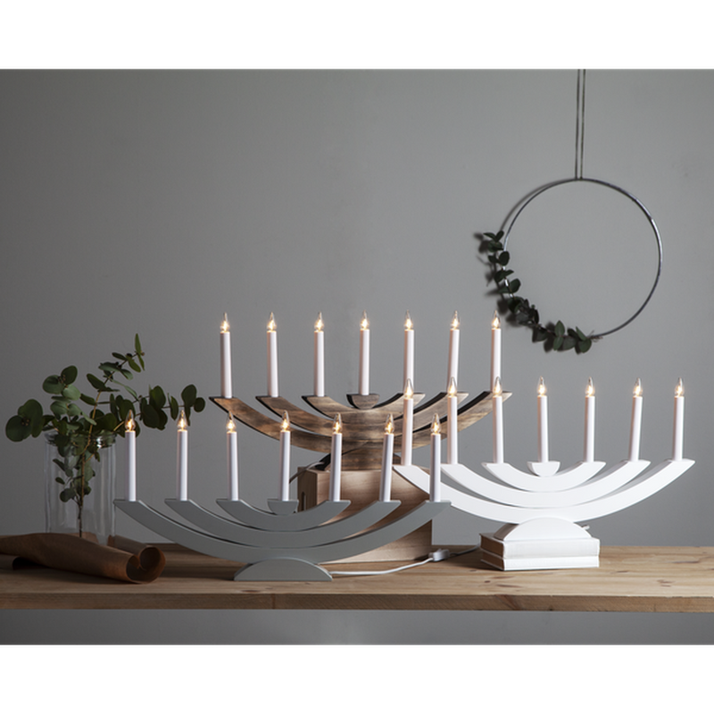 Navida adventsstake - Brun-Julebelysning adventsstake-Star Trading-219-07-Lightup.no