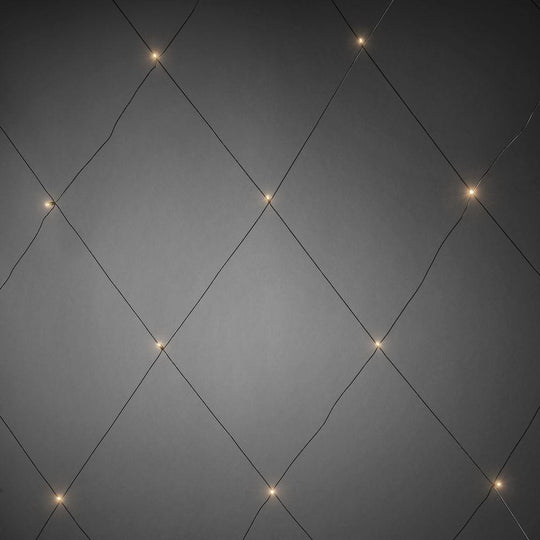 Nett 2x2 meter 64 minilys LED utendørs IP44 - Varmhvit-Julebelysning juletrelys ute-Konstsmide-3749-100-Lightup.no