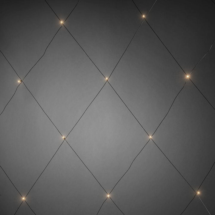 Nett 2x2 meter 64 minilys LED utendørs IP44 - Varmhvit-Julebelysning juletrelys ute-Konstsmide-3749-100-Lightup.no