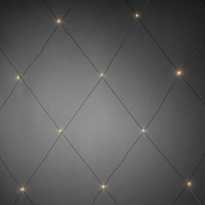 Nett 2x2 meter 64 minilys LED utendørs IP44 - Varmhvit-Julebelysning juletrelys ute-Konstsmide-3749-100-Lightup.no