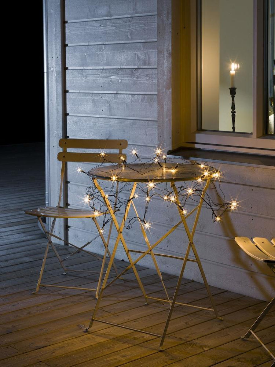 Nett 2x2 meter 64 minilys LED utendørs IP44 - Varmhvit-Julebelysning juletrelys ute-Konstsmide-3749-100-Lightup.no