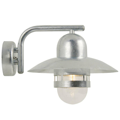 Nibe vegglampe utendørs E27 IP54 - Galvanisert stål-Utebelysning vegg veggskjold-Nordlux-24981031-Lightup.no