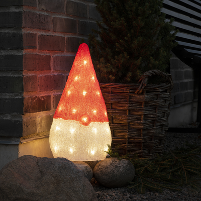 Nisse i akryl - 37 cm-Julebelysning dekor og pynt ute-Konstsmide-6238-103-Lightup.no