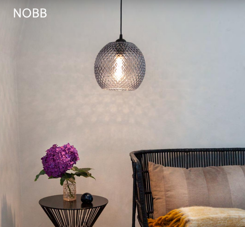 Nobb ball pendel 22 - Smoke-Takpendler-Halo Designs-5705639718443-Lightup.no