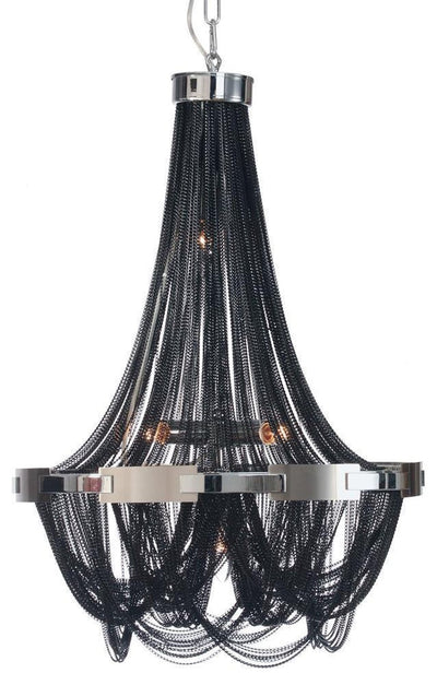 Noir takpendel 6-lys - Svart/Sølvfarget-Takpendler-A-grossisten-A-457071-Lightup.no