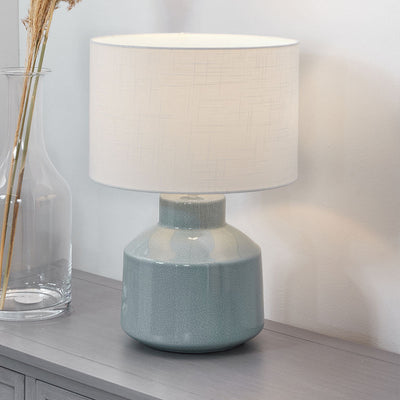 Nora bordlampe 44,5 cm - Lysblå/Hvit-Bordlamper-Pacific Lifestyle-30-932-C-Lightup.no