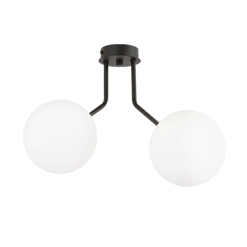 Nova taklampe - Svart/Opal-Taklamper-Emibig-1138/2-Lightup.no