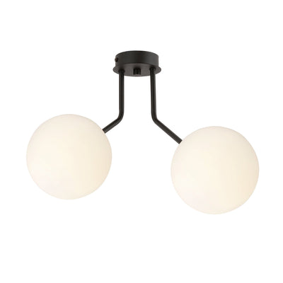 Nova taklampe - Svart/Opal-Taklamper-Emibig-1138/2-Lightup.no