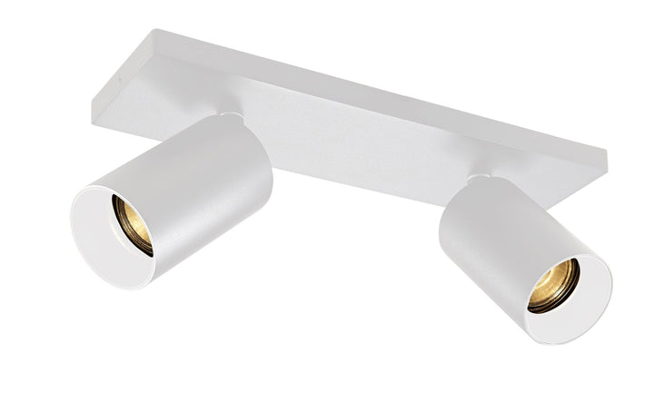 OZ K2 taklampe med 2 spotter - hvit-Taklamper-NorDesign-364490006+774490206-Lightup.no