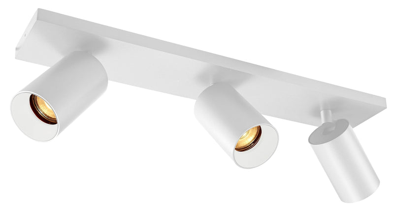 OZ K3 taklampe med 3 spotter - hvit-Taklamper-NorDesign-364490006+774490306-Lightup.no