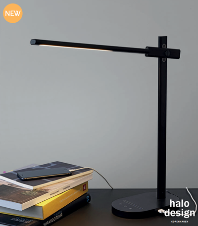 Office adjust bordlampe - USB port-Bordlamper-Halo Designs-5705639731770-Lightup.no