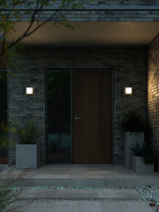 Oliver square vegglampe utendørs IP54 - Svart-Utebelysning vegg veggskjold-Nordlux-Svart-2218251003-Lightup.no