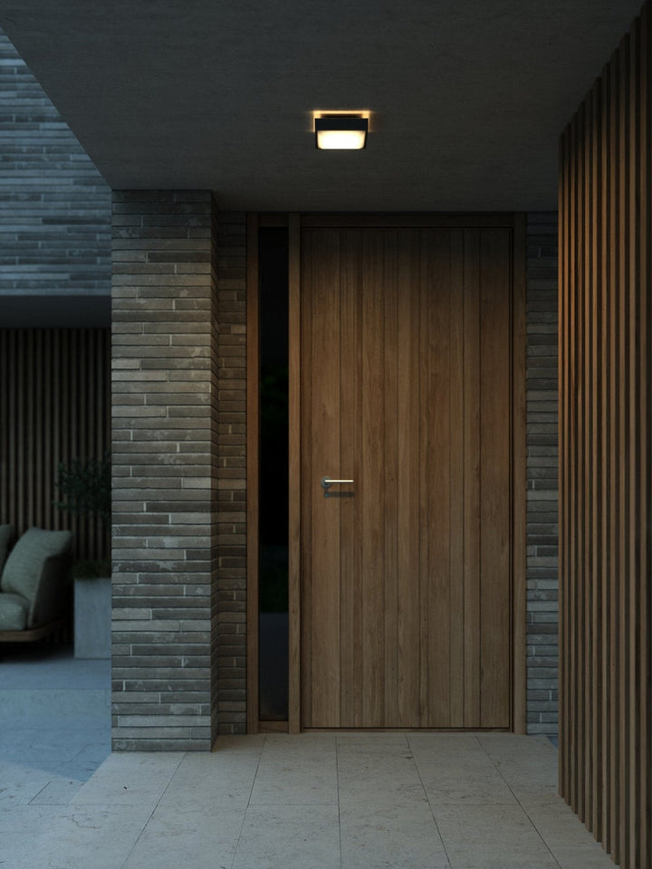 Oliver square vegglampe utendørs IP54 - Svart-Utebelysning vegg veggskjold-Nordlux-Svart-2218251003-Lightup.no