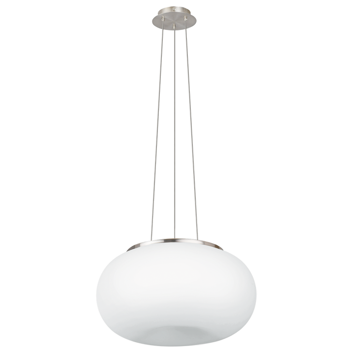 Optica takpendel 44,5 cm - Matt krom / Opal glass-Takpendler-Eglo-Sølv / Hvit-86815-Lightup.no
