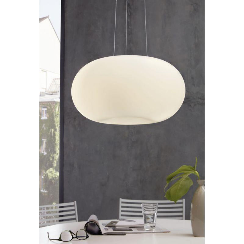 Optica takpendel 44,5 cm - Matt krom / Opal glass-Takpendler-Eglo-86815-Lightup.no