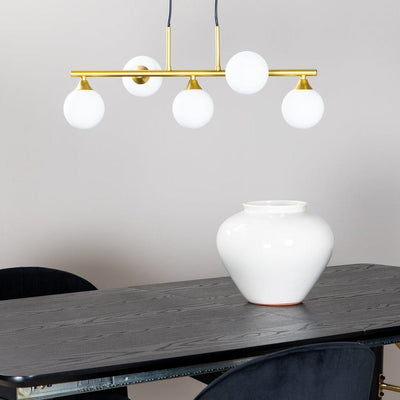 Orb takpendel 63 cm - Opal/Messingfarget-Takpendler-Venture Home-15536-808-Lightup.no