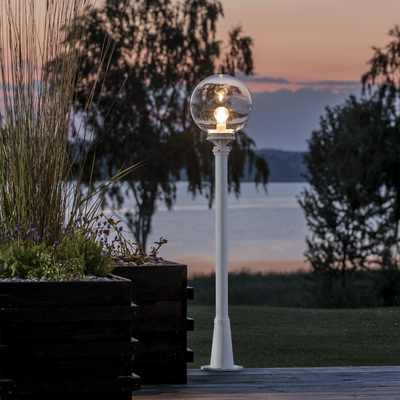 Orion stolpe 118cm - Hvit-Utebelysning stolpe-Konstsmide-498-250-Lightup.no
