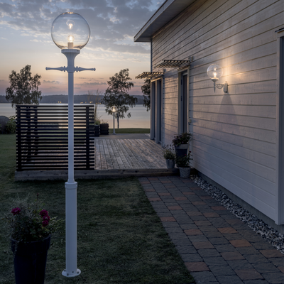 Orion stolpe 240cm - Hvit-Utebelysning stolpe-Konstsmide-468-250-Lightup.no