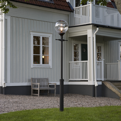 Orion stolpe 240cm - Svart-Utebelysning stolpe-Konstsmide-468-750-Lightup.no