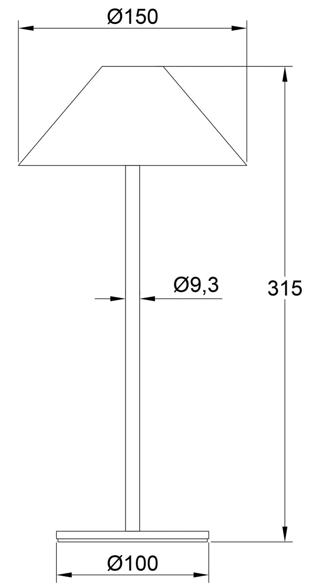 Oris bordlampe oppladbar IP54 - Svart-Utebelysning Hagebelysning-NorDesign-037203105-Lightup.no