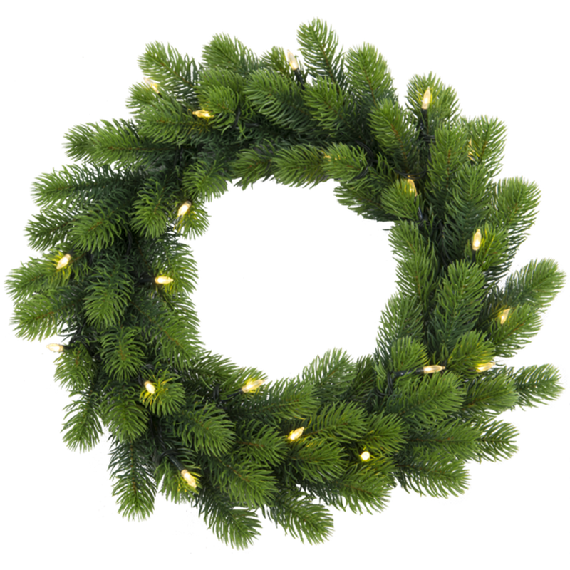 Orsa julekrans med lys 50 cm 20-lys varmhvit-Julebelysning dekor og pynt ute-Star Trading-612-70-Lightup.no