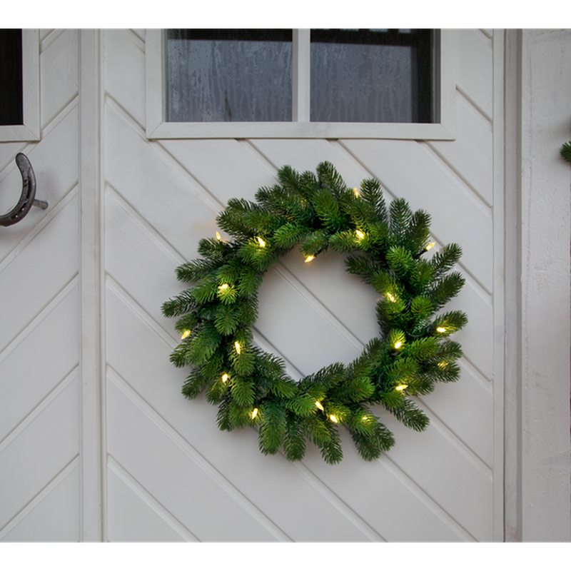 Orsa julekrans med lys 50 cm 20-lys varmhvit-Julebelysning dekor og pynt ute-Star Trading-612-70-Lightup.no