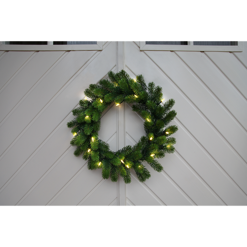 Orsa julekrans med lys 50 cm 20-lys varmhvit-Julebelysning dekor og pynt ute-Star Trading-612-70-Lightup.no