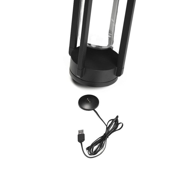 Otranto lanterne bord/gulv 44 cm IP54 oppladbar USB - Svart-Utebelysning Hagebelysning-Konstsmide-7823-750-Lightup.no