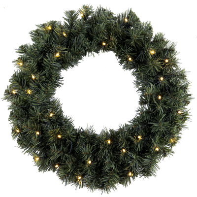Ottawa julekrans med lys 50 cm 30-lys varmhvit-Julebelysning dekor og pynt ute-Star Trading-612-50-Lightup.no