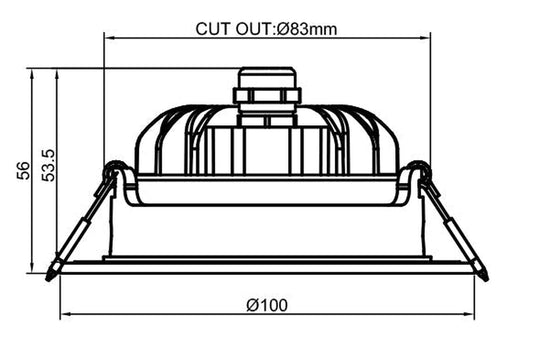 Out tiltbar lavtbyggende downlight utendørs 11W 3000K IP65 RA90 dimbar-Downlight lavtbyggende-NorDesign-Svart-890901105-Lightup.no