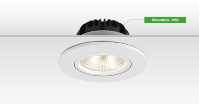 Out tiltbar lavtbyggende downlight utendørs 11W 3000K IP65 RA90 dimbar - Hvit-Downlight lavtbyggende-NorDesign-890901106-Lightup.no