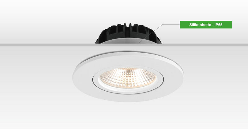 Out tiltbar lavtbyggende downlight utendørs 11W 3000K IP65 RA90 dimbar - Hvit-Downlight lavtbyggende-NorDesign-890901106-Lightup.no