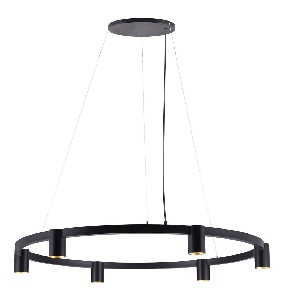 Oz K6 circular takpendel 90 cm - Svart/Gullfarget-Takpendler-NorDesign-Svart / Gull-104490905-Lightup.no