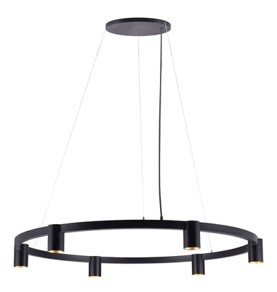 Oz K6 circular takpendel 90 cm - Svart/Gullfarget-Takpendler-NorDesign-104490905-Lightup.no
