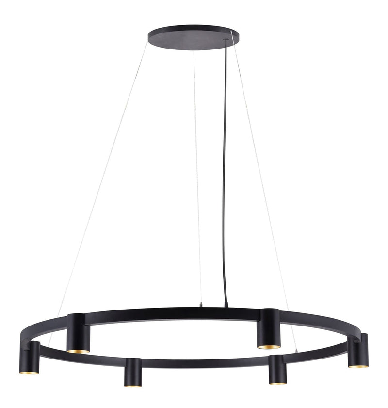 Oz K6 circular takpendel 90 cm - Svart/Gullfarget-Takpendler-NorDesign-104490905-Lightup.no