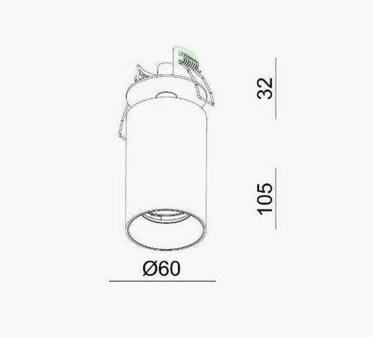 Oz Recessed downlight spot - sand Svart/gull-Taklamper-NorDesign-Svart / Gull-584490105v2-Lightup.no