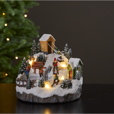 Panorama Alpville juleby med taubane - Batteridrevet-Julebelysning dekor og pynt-Star Trading-992-55-Lightup.no