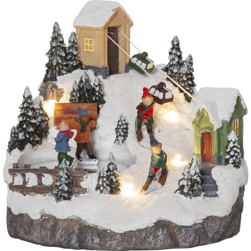 Panorama Alpville juleby med taubane - Batteridrevet-Julebelysning dekor og pynt-Star Trading-992-55-Lightup.no