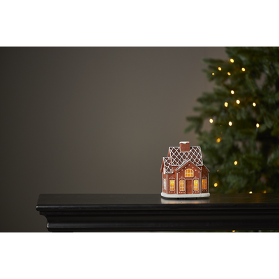 Panorama Gingerville pepperkakehus juledekorasjon-Julebelysning dekor og pynt-Star Trading-992-40-Lightup.no