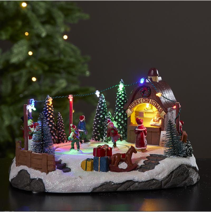 Panorama Iceville juleby med skøytebane - Batteridrevet-Julebelysning dekor og pynt-Star Trading-992-51-Lightup.no